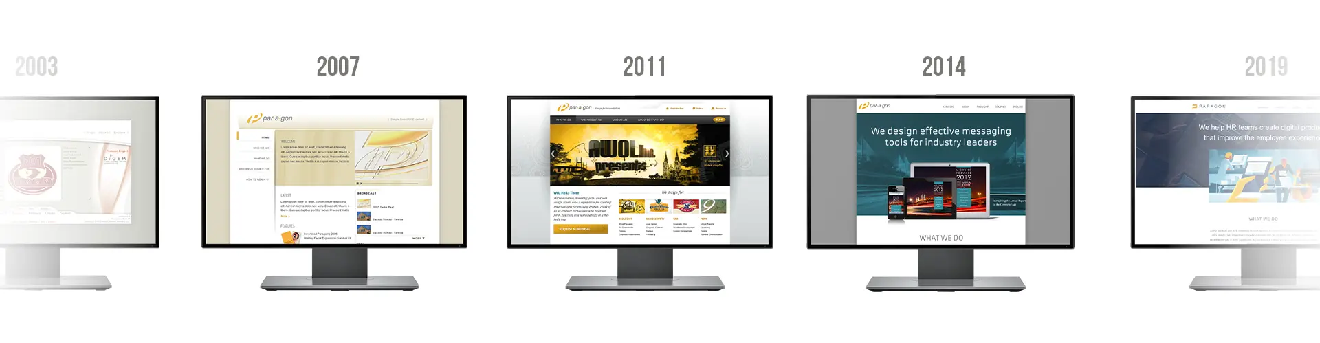 website over the years