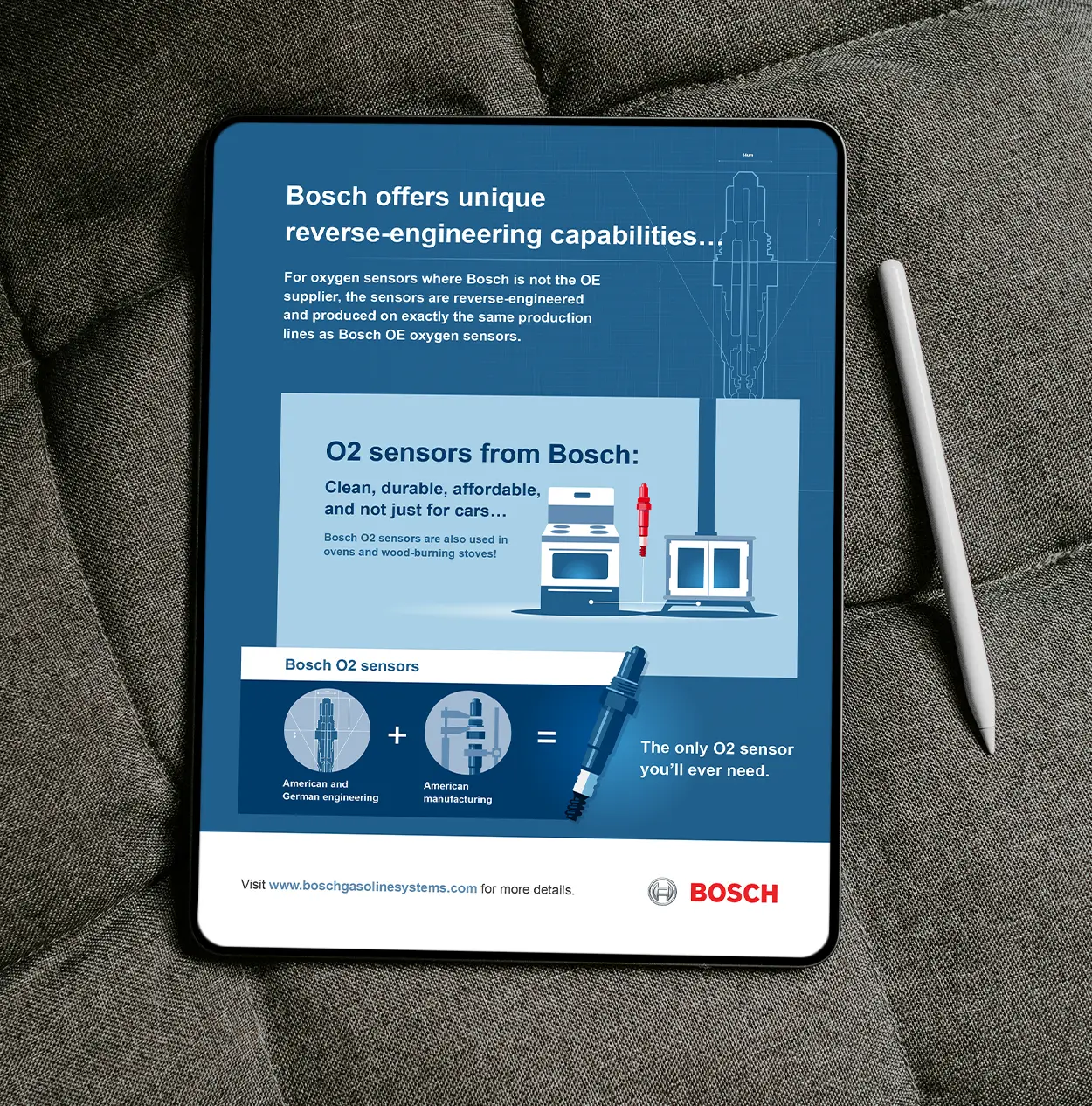 BOSCH O2 stat on tablet